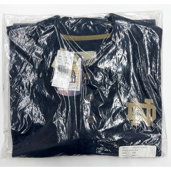 Colony Men's Notre Dame Pique Polo Short Sleeve Collared Shirt - Picture 13 of 14